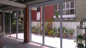 top hung aluminium sliding glass door