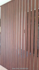 Aluminium Wooden Grain Design Wall Screen