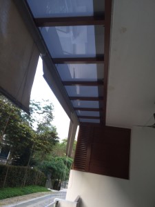 Aluminium structure polycarbonate roofing