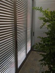 Sliding or casement aluminium louvres door for balcony area